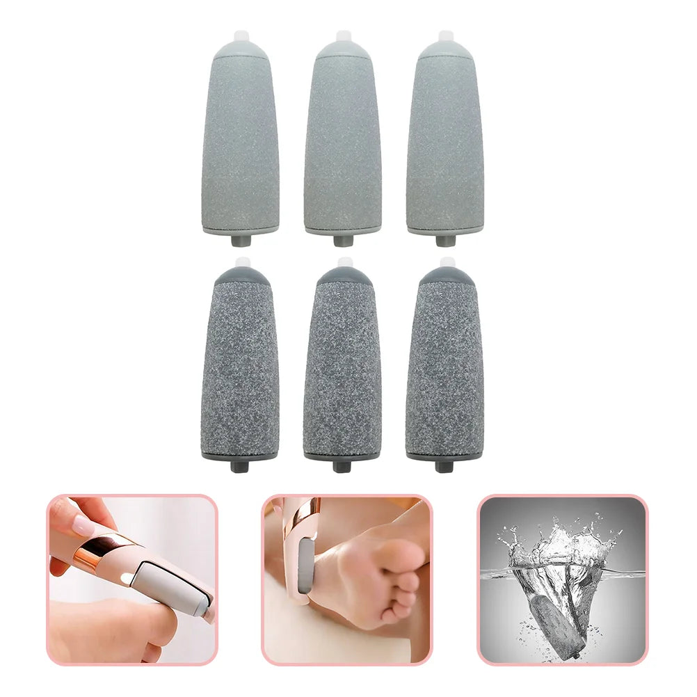 6 Pcs Tête de remplacement pour pédicure Accessoire pour ongles pour pieds Tête de rouleau Lime électronique Grattoir